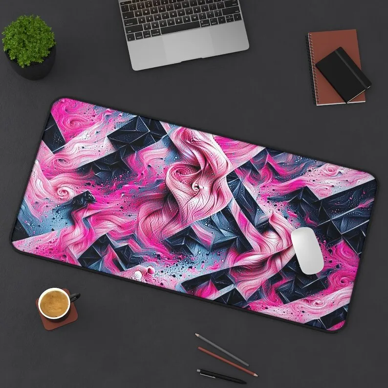 

AI Artwork Desk Mat Pink Mouse Pad Mouse Mat Desk Pad AI Artwork