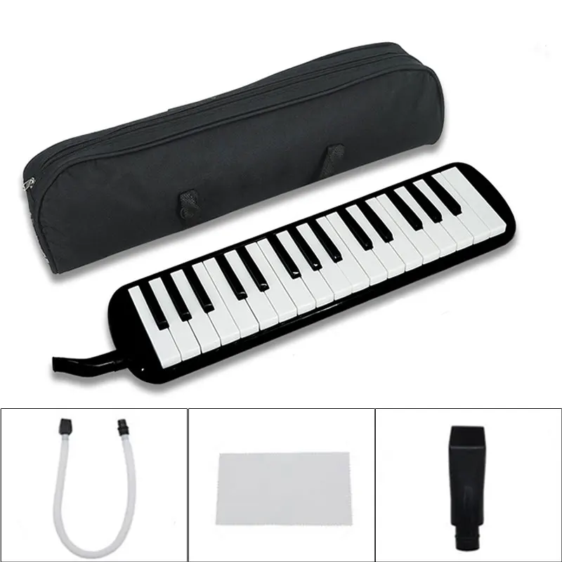

32 Key Melodica Piano, Professional Musical Keyboard Instrument With Mouthpiece Tube Sets And Carrying Bags Gift For Kids Audlts