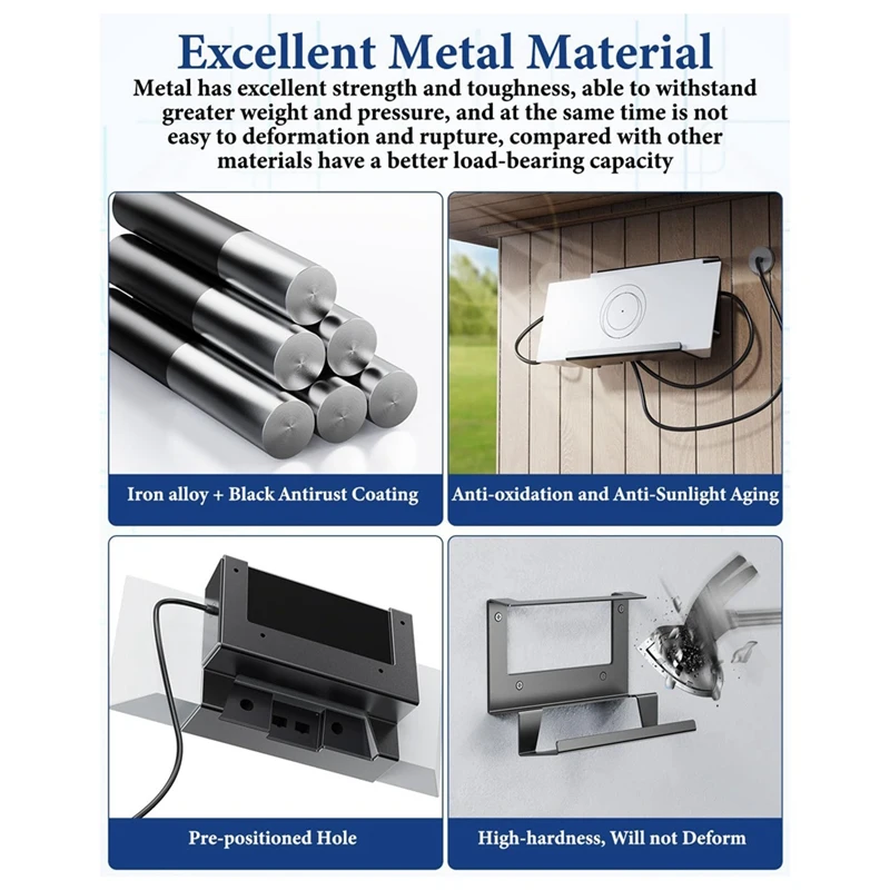 For Starlink Gen 3 Router Mount Mesh Gen3 &amp Power Supply 2-In-1 Metal Wall Kit Mounting