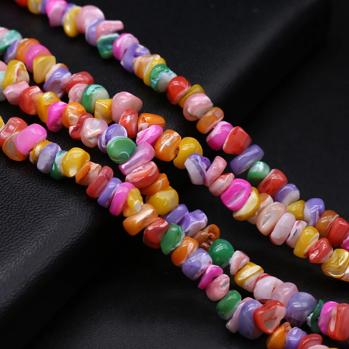 

Natural Freshwater colorful Shell Irregular Square Shaped Loose Spaced Beaded Jewelry DIY Necklace Bracelet Accessories Gift 8mm