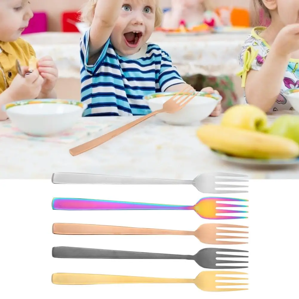 

Dinner Fork Stainless Steel Long Handle Fork for Outdoor Picnic Home Tableware Necessary Household Eatting Accessories