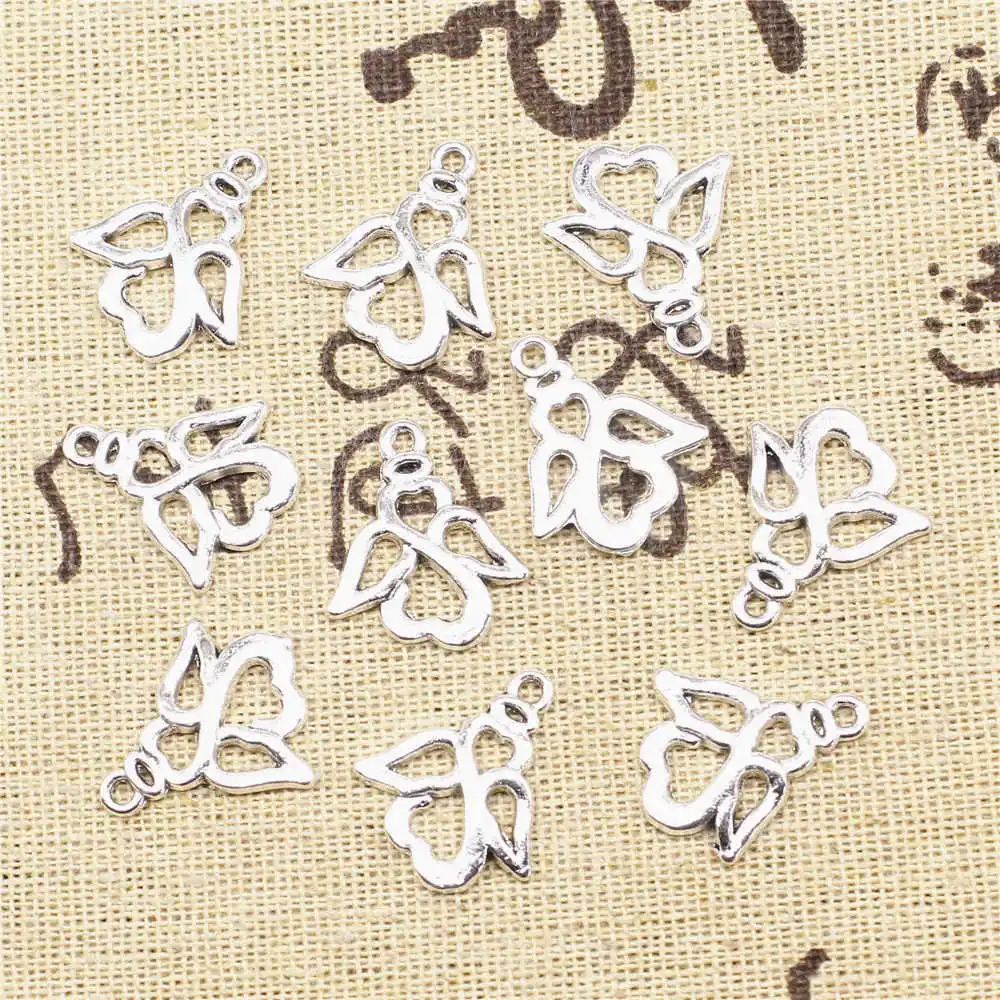 

Angel Nail Charms Pendants Art Crafts Diy 17X19mm Antique Silver Color 20 Pieces