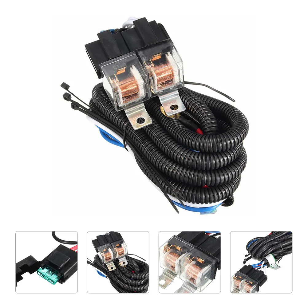 

1pc Practical Portable Professional H4 Wiring Harness H4 Headlight Relay Harness