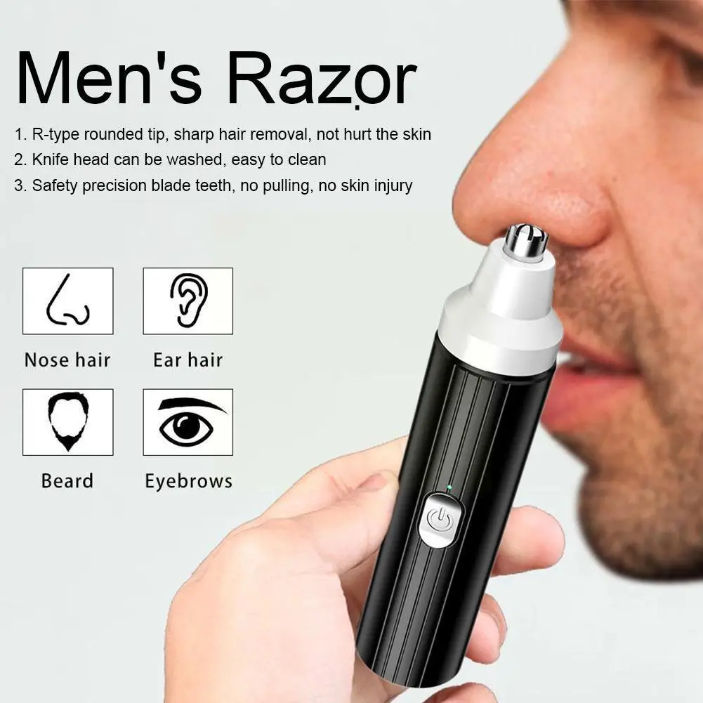 

2 in1 Men's Mini Electric Shaver Automatic Razor Trimmer Rechargeable Travel Shaver Nose Portable Car Razor Trimmer Hair N0I2