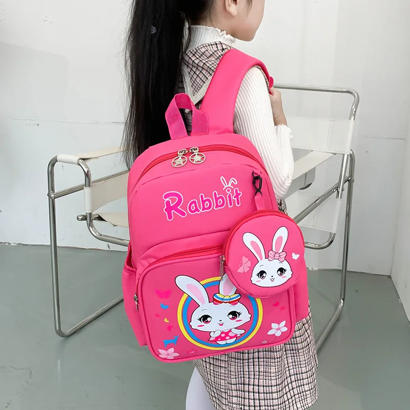 Children Cute Dinosaur Rabbit Backpacks with Coin Purse New Girls Boys Students Fashion Cartoon High-capacity School Bags Hot