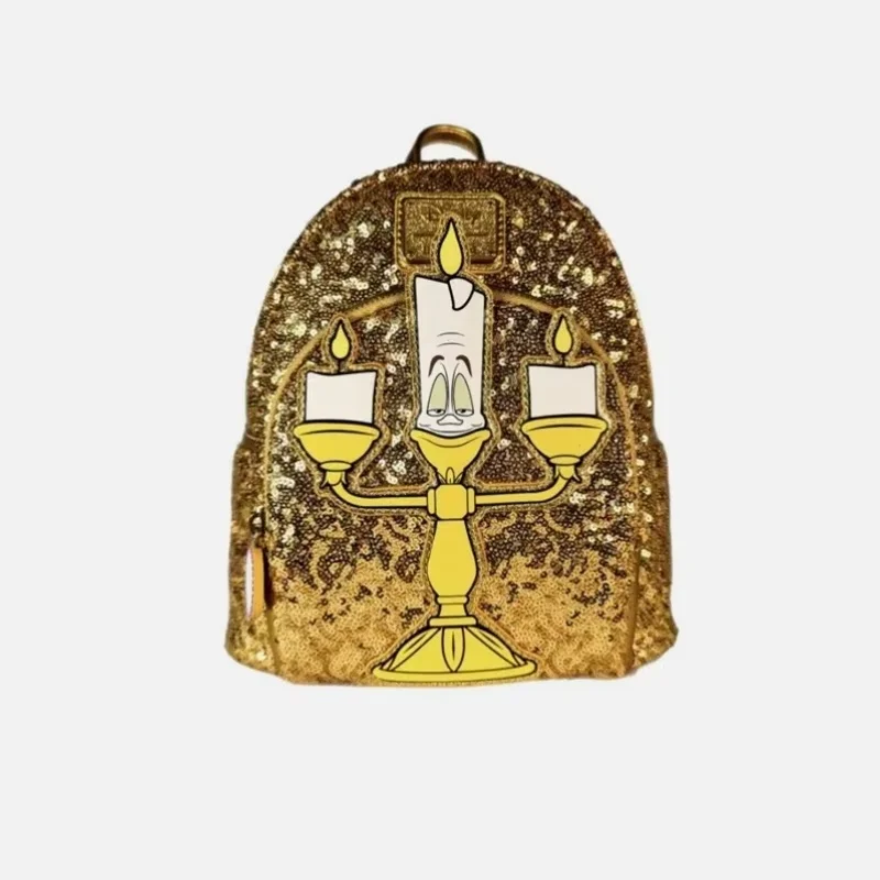 Мини-рюкзак Lumiere Sequin Von Loungefly Disney Beauty And The Beast Anime-Stil Geschenk Für Mädchen Film-and TV-Thema