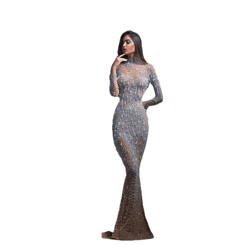 Elegant Party Dresses for Women 2022 Luxury Evening Cocktail Female Sequin Dress Formal Prom Clothing for Ceremony Bodycon Sexy
