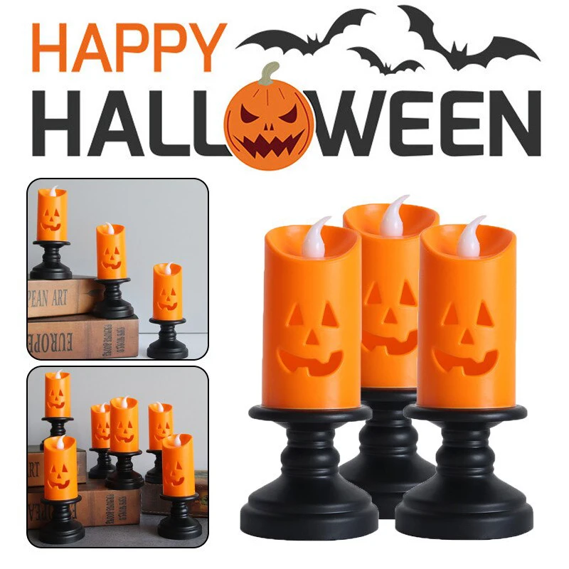 

Halloween LElectronic Candle Small Night Light Portable Halloween Decoration Home Party Props Bar Haunted House Accessories