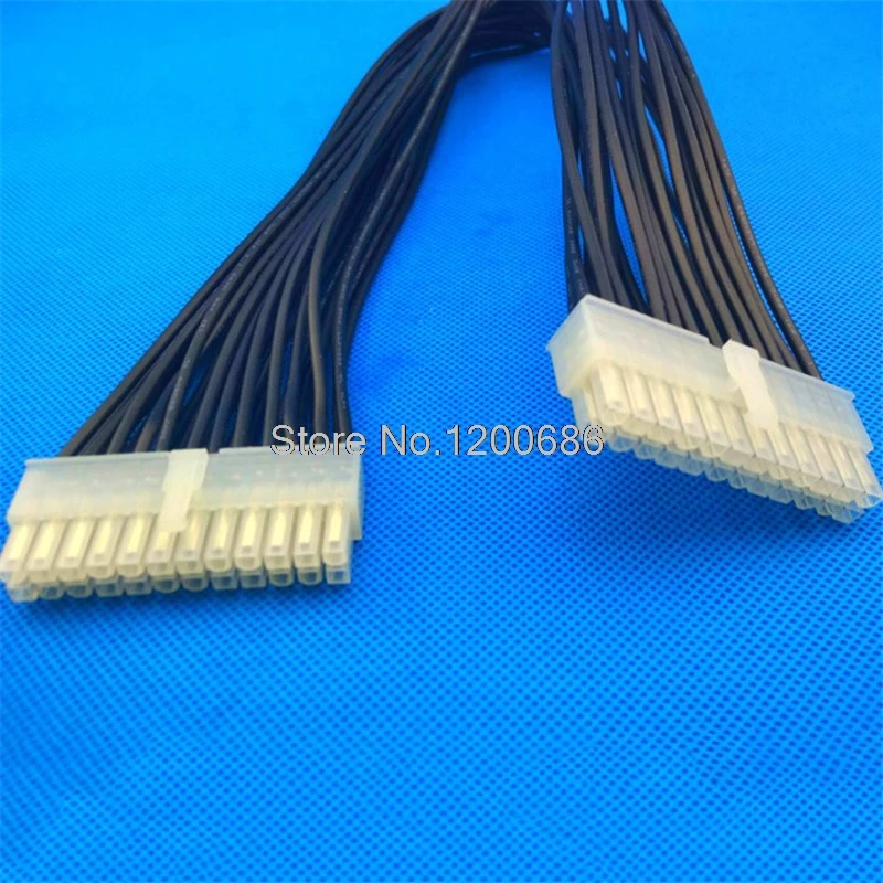 Купи ATX motherboard 24pin 24 Pin PSU Power Supply Extension Cable power 30cm 24 pin Power Supply Male extension wire harness за 210 рублей в магазине AliExpress