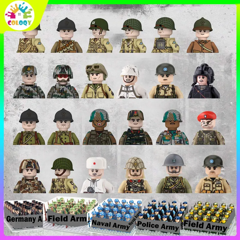 

Kids Building Blocks Toys gun Weapon WW2 Military Soldiers Army set action Minifigures technic Toys For Kids Christmas Gifts