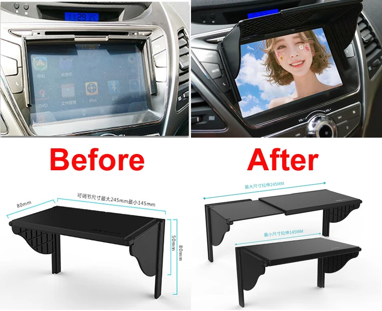 

Universal Collapsible Car Navigation Visor Anti-direct Sun Sunshade