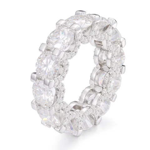 Женские обручальные кольца LESF из серебра с муассанитом