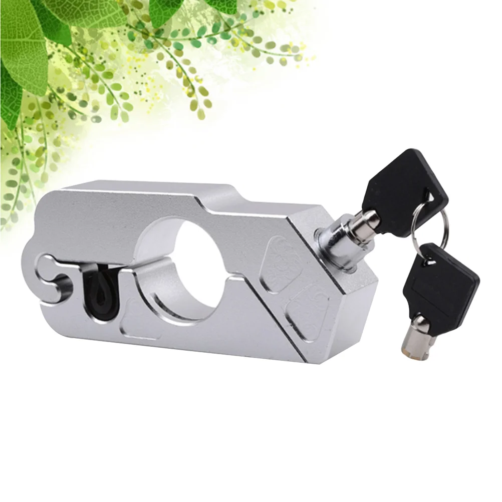 

CNC Aluminum Alloy Lock Motorcycle Handlebar Lock For Moving Parts(Silver)