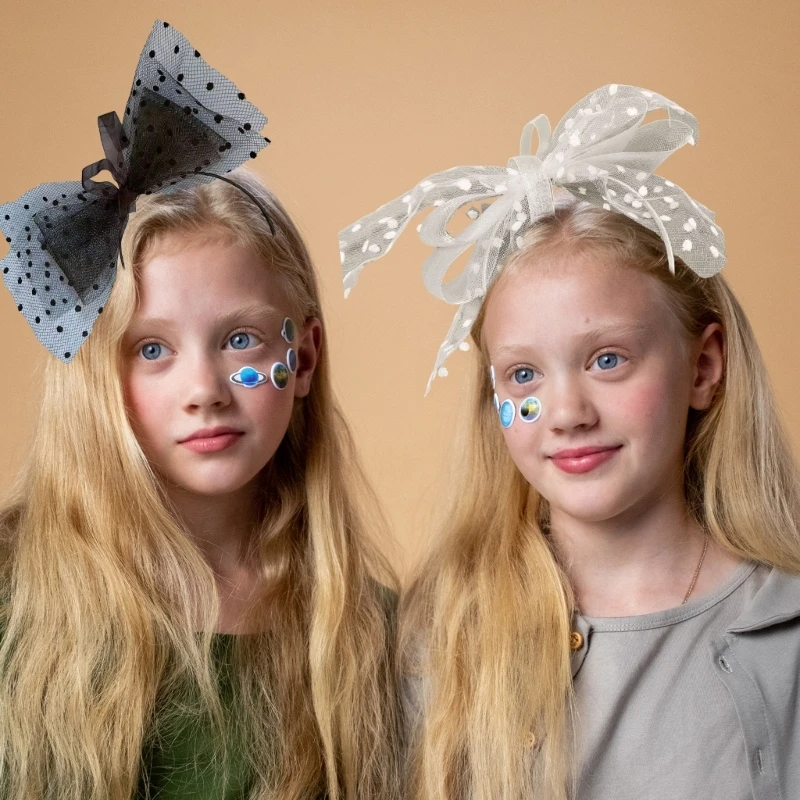 

Women Halloween Cosplay Hairband Delicate Yarn Bowknot Girls Banquet Hairband