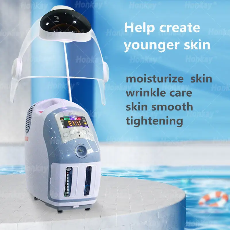 

Омоложение кожи Гипербарическая Кислородная струйная купольная терапия семь цветов PDT лампа маска кислородная машина для лица