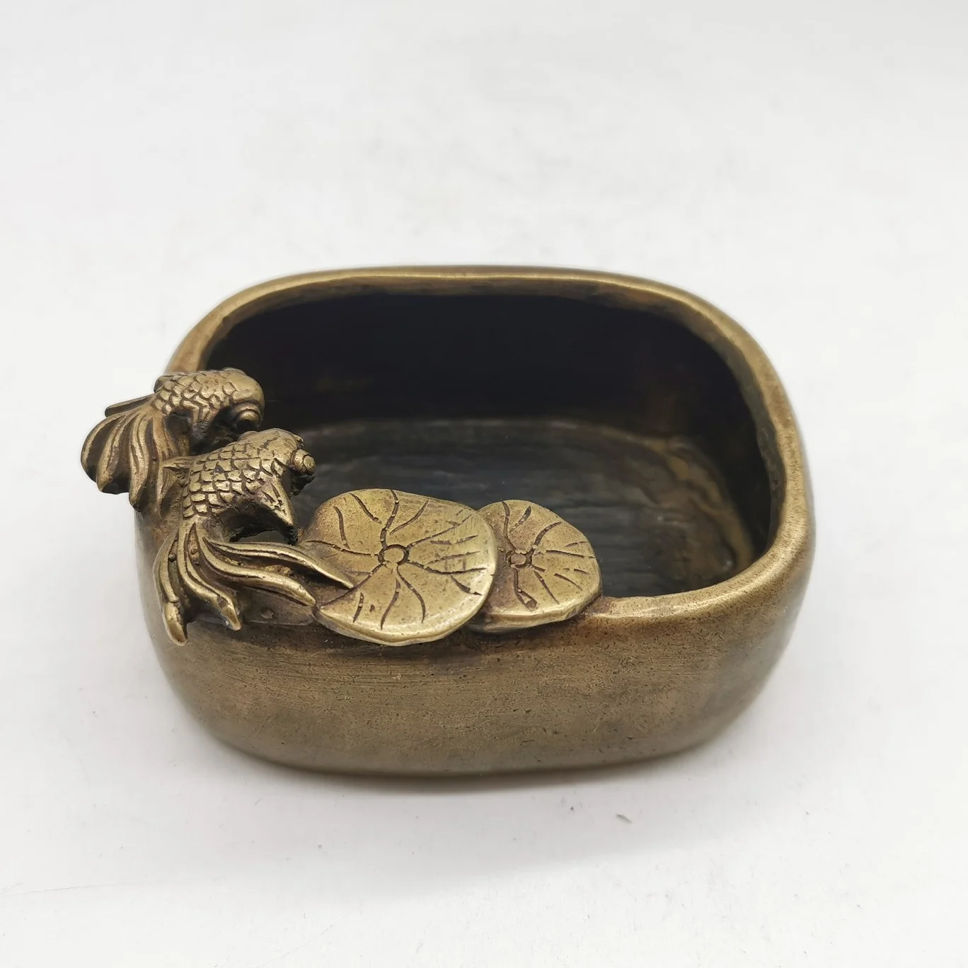 

Art Antique Collect Decoration Crafts High Quality Chinese Gilt Bronze Goldfish Pot Living Room Furniture Decorations