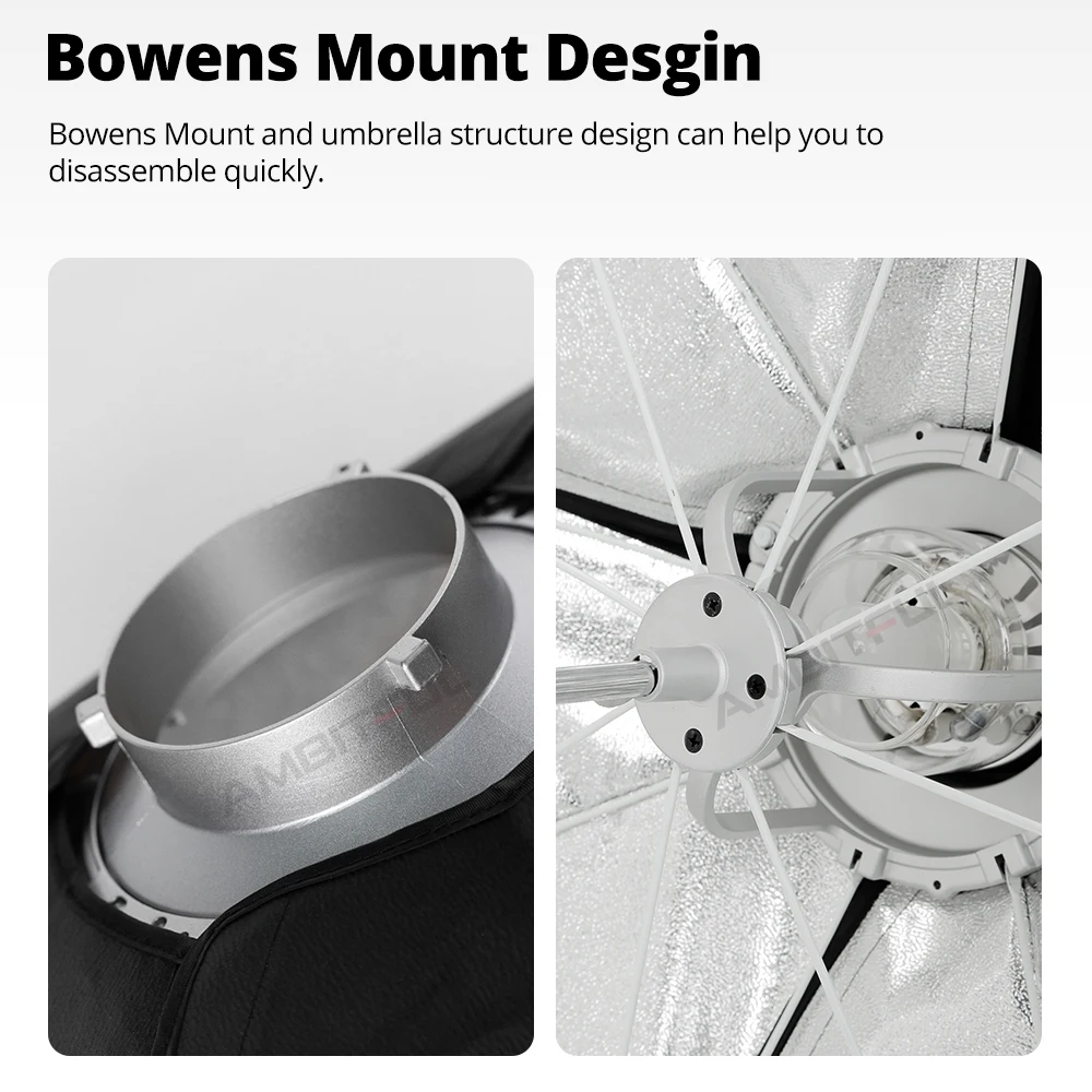 Godox SB-UE 80cm 95cm 120cm Portable Octagonal Umbrella Softbox with Honeycomb Grid for Bowens Mount Studio Flash |