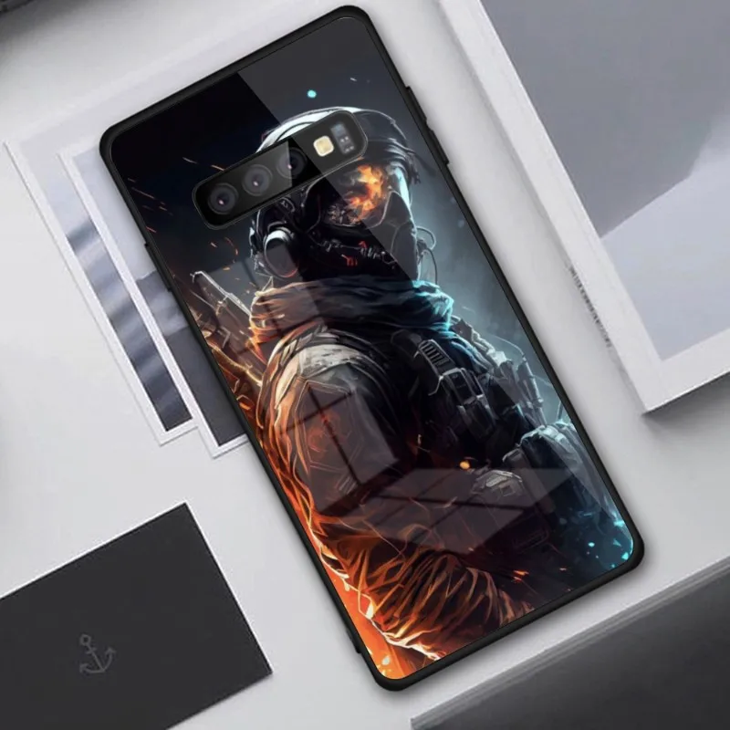 Стеклянный чехол для телефона SWAT Warrior Soldier Samung S23 S22 S21 Pro Ultra A13 A33 A53 NOTE 20