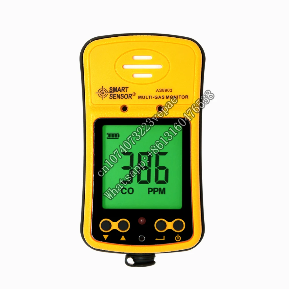 

Smart Sensor AS8903 Indoor Air Quality Portable Hydrogen Sulfide H2S gas detector CO Alarm Carbon Monoxide