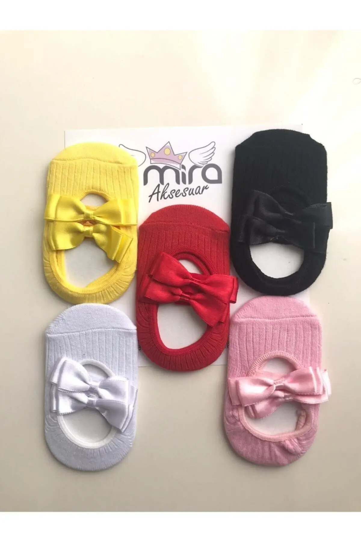 

Baby girl colorful Babet socks 5 pcs cotton yellow single underwear