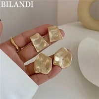 bilandi 925%c2%a0silver%c2%a0needle fashion jewelry irregular metal earrings popular design vintage stud earrings for women gifts