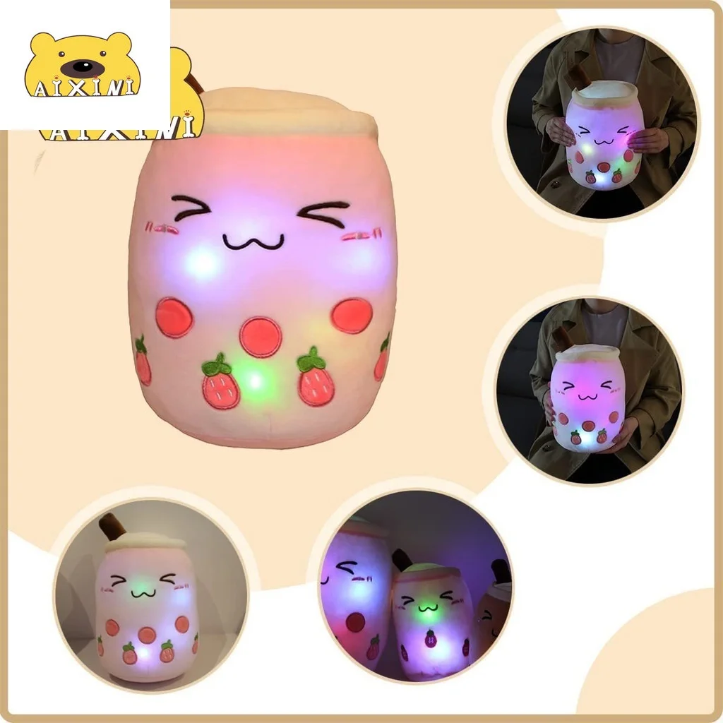 Светодиодный светильник на Боба плюша пузырь Чай Подушка милые Plushie Кукла