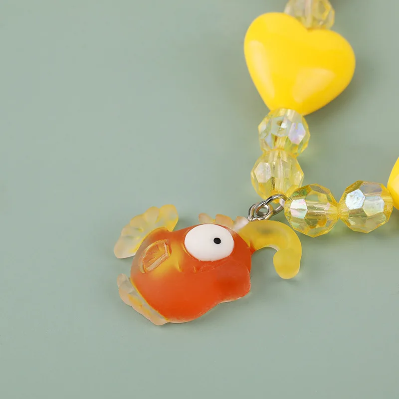 

2022 Новое акриловое ожерелье с милыми тропическими рыбками для детей и девочек, модные ювелирные изделия, ожерелье с кулоном высокого качест...