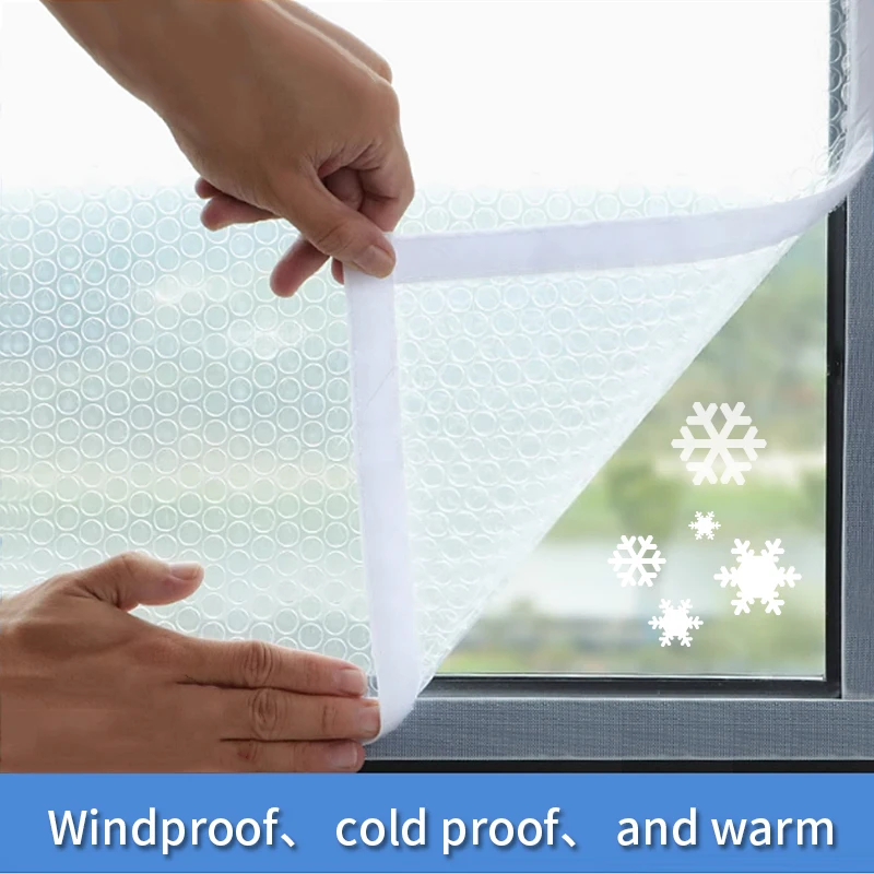 white，Winter screen windows thickened for warmth indoor Windproof and cold proof，Bedroom living room balcony，kitchen