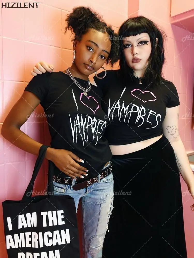 

Cute 2000s O-neck Short Sleeve Crop Top Women Fashion 2022 Slim EMO Aesthetics Letter Baby T-shirt Fairy grunge Tees Y2K clothes