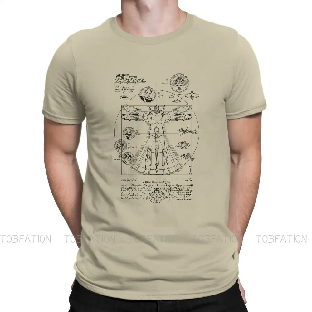 

DaVinci O Neck TShirt UFO Robot Grendizer Fabric Original T Shirt Man's Tops Fashion Fluffy Hot Sale