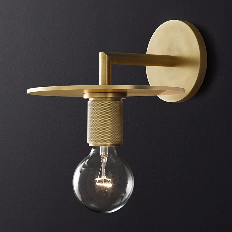 

American E27 Led Wall Lamp Gold Chrome Black Metal Edison Bulb Led Wall Scones G80 Bulb Wall Mounted Deco Indoor Lighting