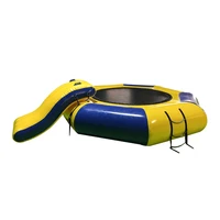3m4m inflatable trampoline water slide swim leisure floating games platformwater trampoline for adult kid summer water sport