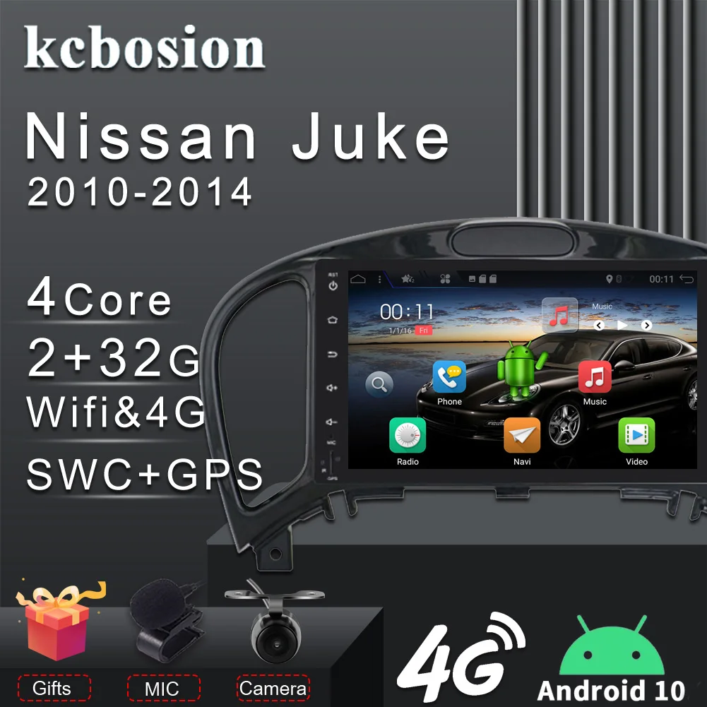 

Автомагнитола 2 Din, Android 10, для Nissan Juke 2004-2016, стереоприемник, 2din, GPS-навигация, Wi-Fi, RDS, SWC, 2 Гб + 32 ГБ