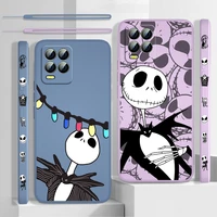 the nightmare before christmas case for realme q3s gt s7 st s2 c25y c21y c11 c17 narzo 50a 50i 30 liquid left rope phone cover