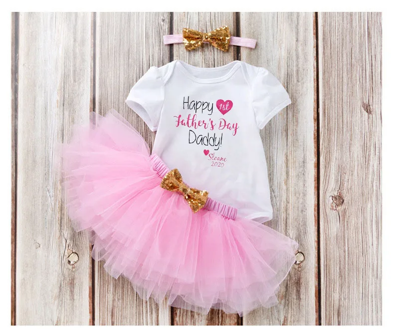 

First Fathers Day Family Matching Clothes 2022 Summer Fathers Day Gift From Daughter Cute Baby Girl Mom and Daughter Clothes