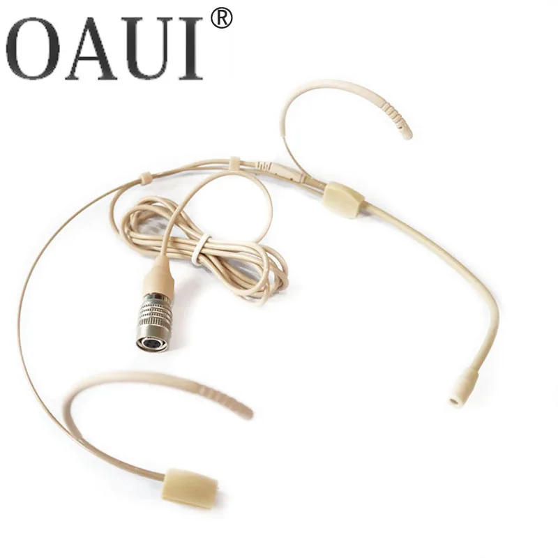 

4PIN Hirose Connector Plug Headworn Mic Headset Smart Microphone For Audio Technica Wireless Bodypack Transmitter