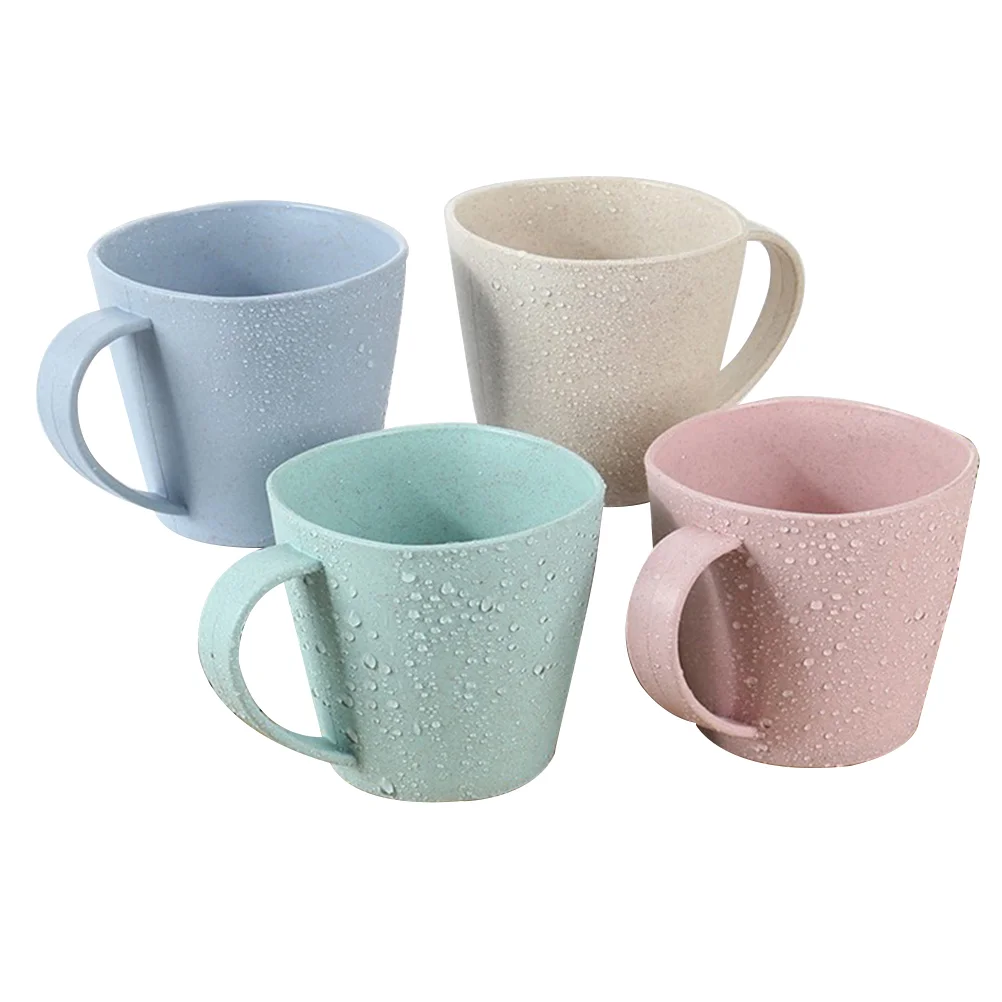 4 Pcs Coffee Cups Child Tumbler Kids Plastic Tea Mug Couples Mugs