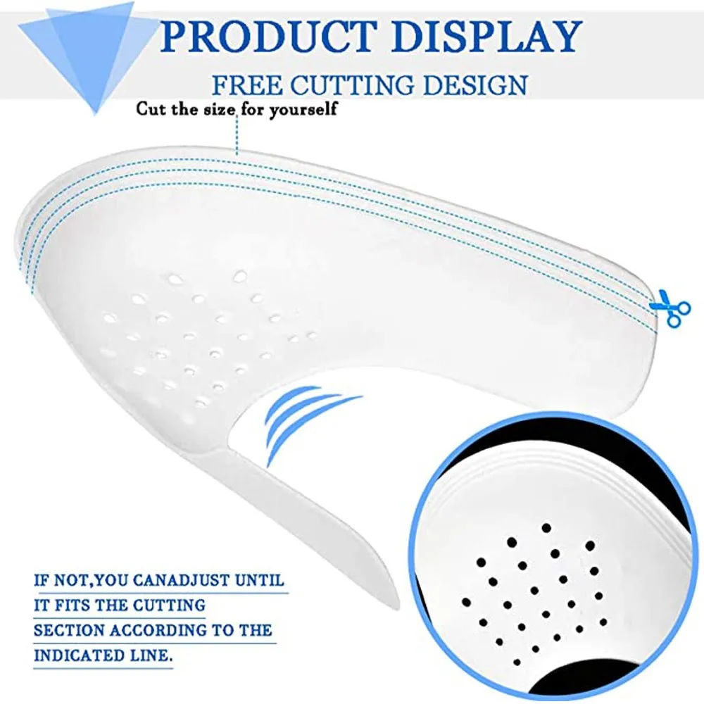 4Pcs Crease Protector for Sports Shoe Care Toe Caps Anti-wrinkle Support Stretcher Expander Sneakers Protector Shoes Accessories