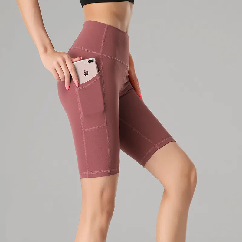 

European and American Cross-border Yoga Five-point Pants Women's High Waist Peach Hip Sports Shorts Hip Lift Fitness Pants