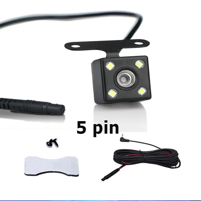 

5 Pin HD Car Rear View Camera Reverse 4LED Night Vision Video Camera Wide Angle 170 Degree Parking Camera For Car Accessories
