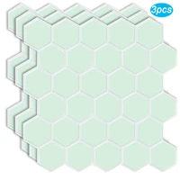 wostick peel and stick tile backsplash for kitchen bathroom hexagon smart self adhesive wall panel 3 sheets green