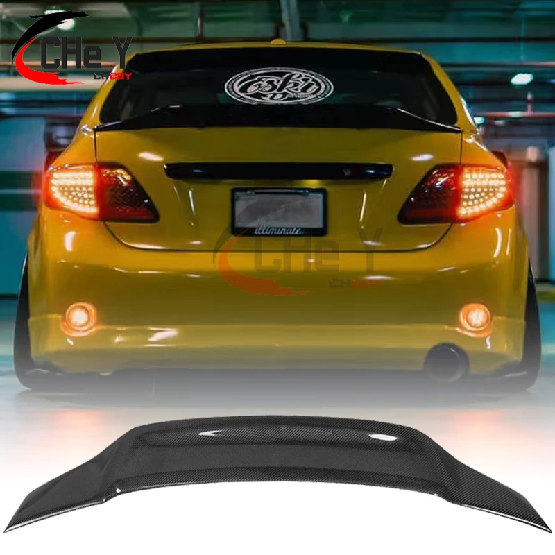 Для Toyota Corolla 2009 2010 2011 2012 2013 100% Настоящее углеродное волокно заднее крыло багажника