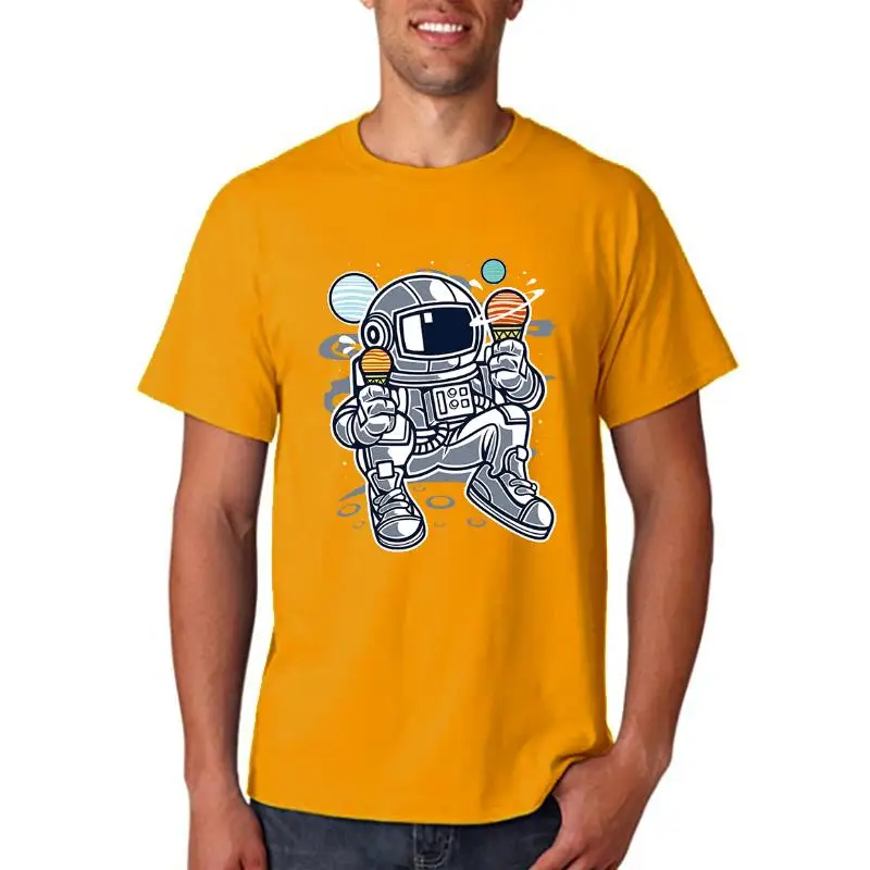 

Симпатичная женская футболка с изображением мороженого, космического человека, удобные простые футболки, повседневная футболка в стиле хип-хоп, винтажная женская футболка, новинка 2022