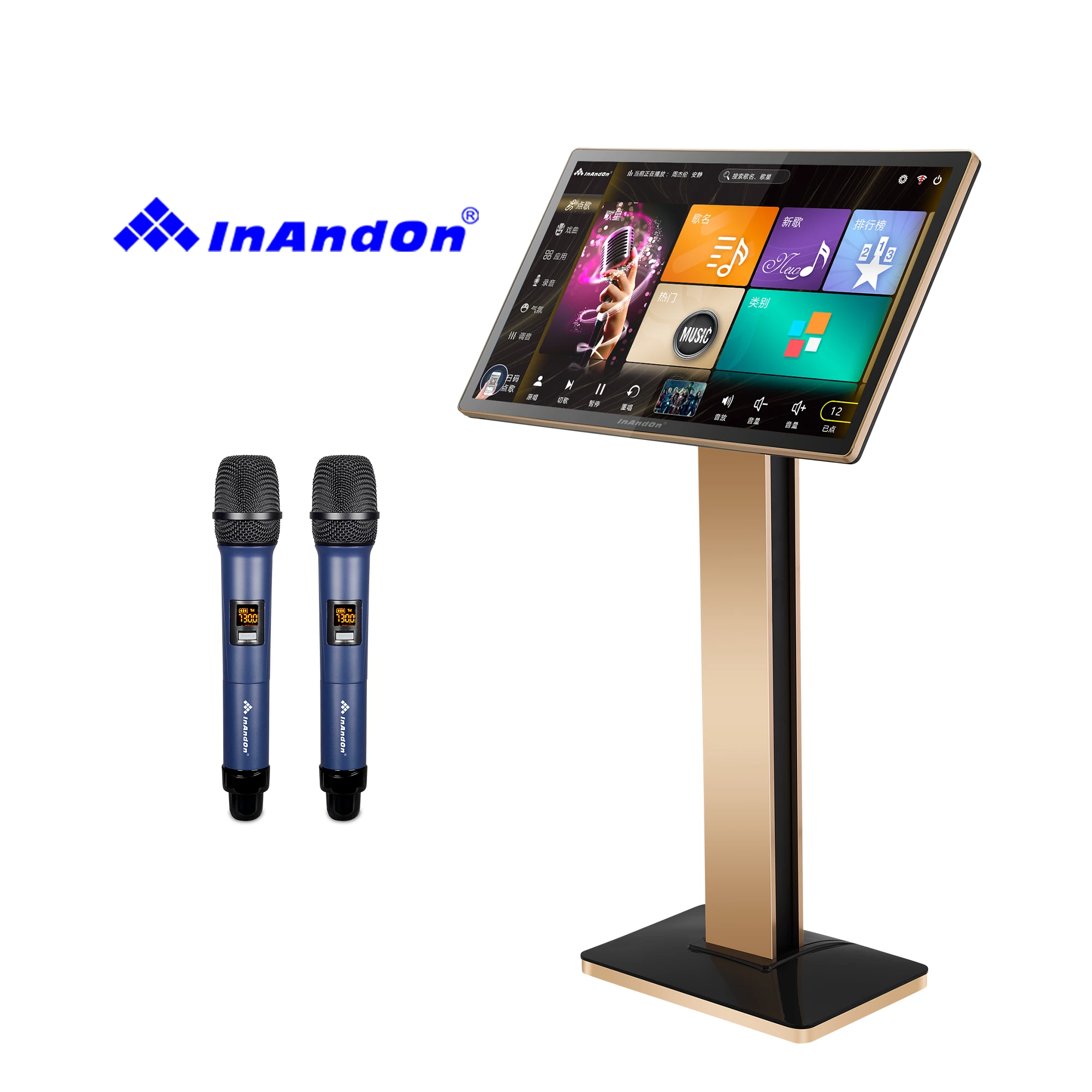 

InAndOn Karaoke Machine 21.5 4IN1 1T Home Party Machine Karaoke Set Smart Song-Selection Karaoke Player