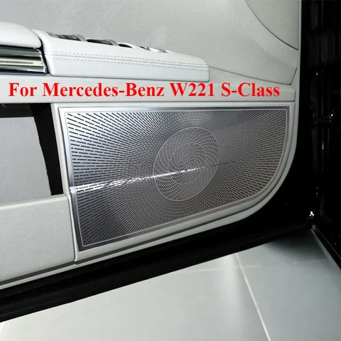 Стайлинг автомобиля для Mercedes Benz S Class W221 2008-2012 аудио динамик крышка отделка дверная панель громкоговорителя наклейки автоаксессуары