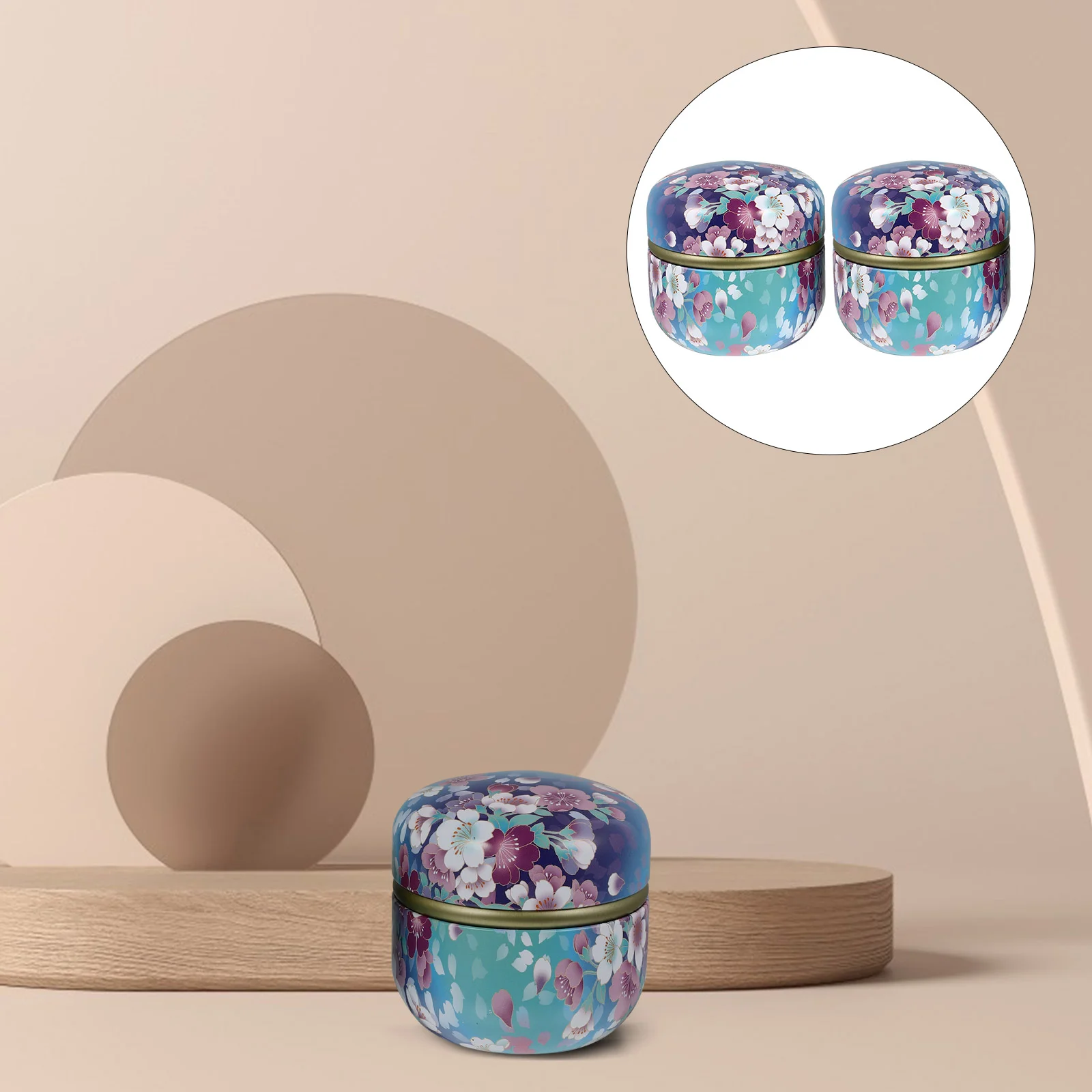 

2 шт., жестяная банка для хранения чая