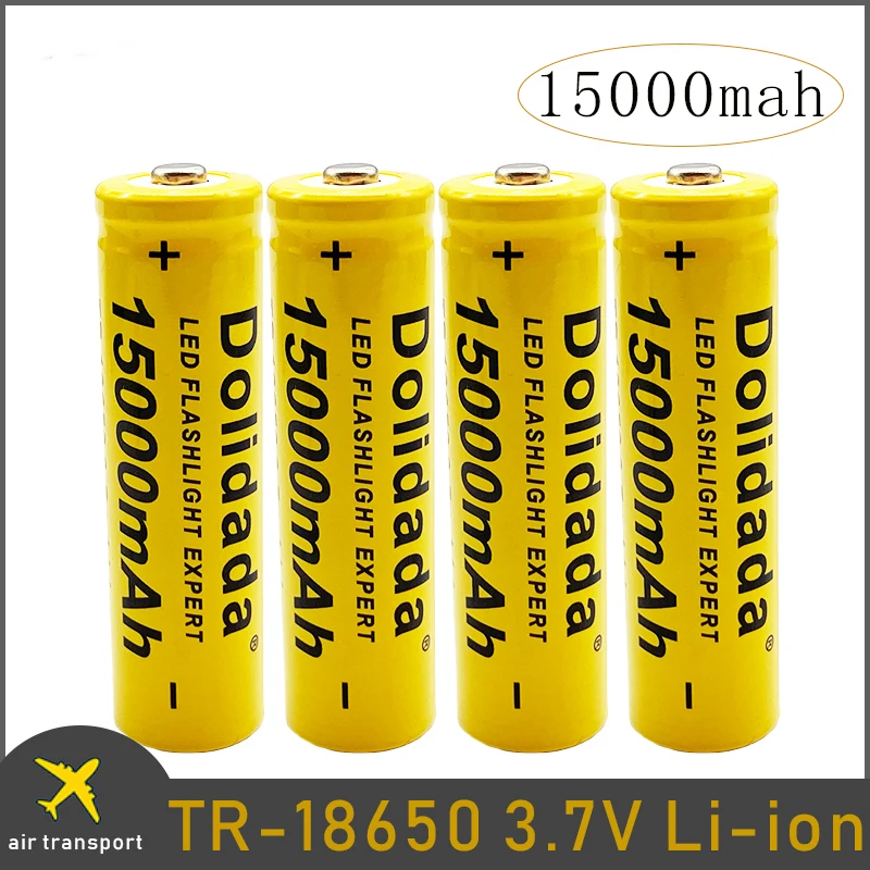 

New 18650 3.7v 15000mAh Rechargeable Lithium-ion Battery Lithium-ion Batteries for Flashlight Headlight Electronic Toy