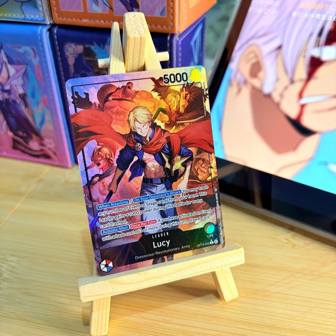 Фото Коллекционная карточка One Piece Sabo OP15-002 Leader Painting DIY Folding Flash Card Adventure on KAMI’s Island OPCG, игрушка-подарок №3
