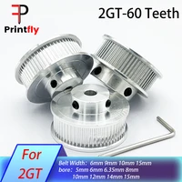 gt2 timing pulley 2gt 60 teeth bore 566 35810121415mm synchronous wheels width 691015mm belt 3d printer parts