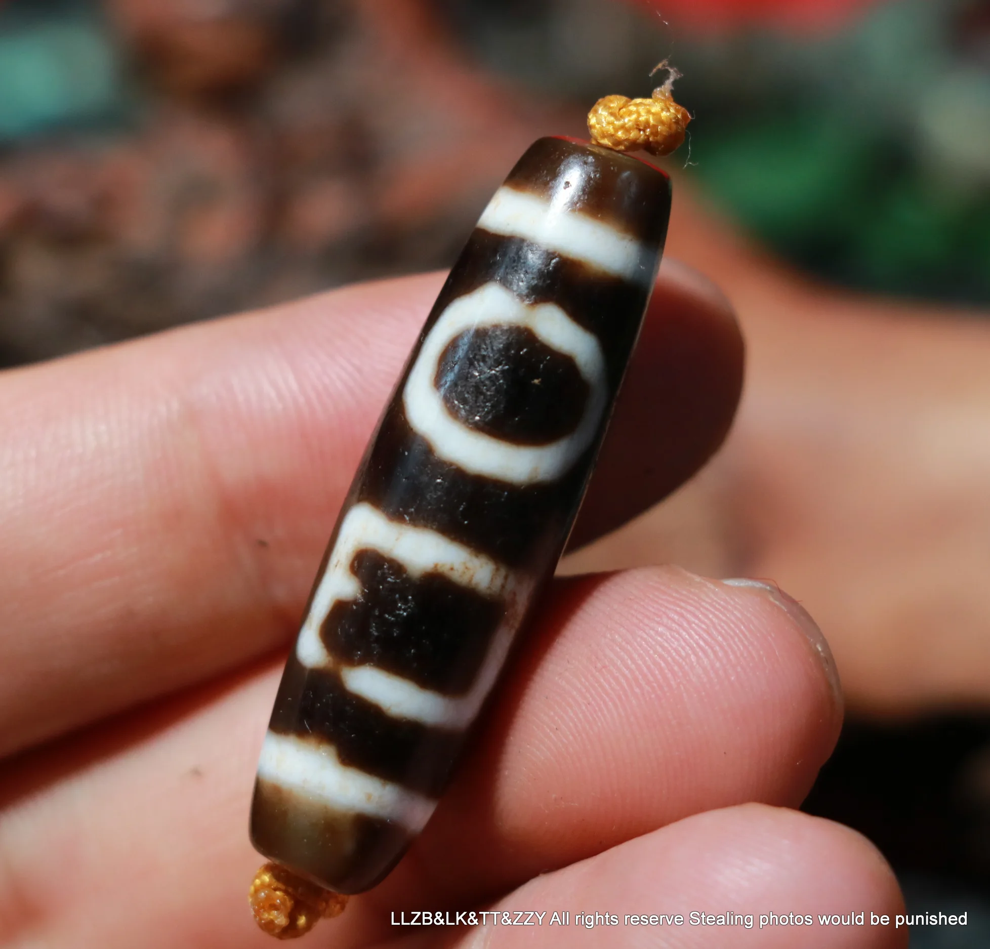 Символический амулет Power Energy Tibetan Old Agate Double Heaven & Earth Harmonious Symbol dZi Bead, подходящий для браслетов, высокого качества BGD0713A23.